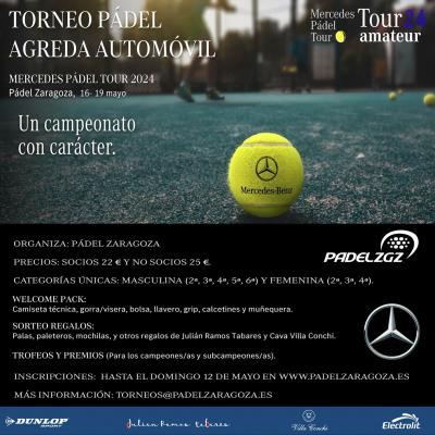 poster del torneo TORNEO ÁGREDA AUTOMÓVIL MERCEDES PÁDEL TOUR 2024