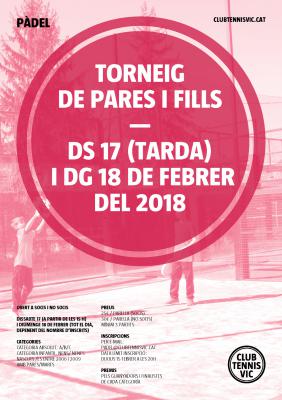 poster del torneo TORNEIG DE PARES i FILLS