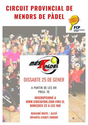 poster del torneo CIRCUIT PROVINCIAL DE MENORES