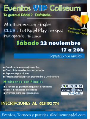 poster del torneo MINITORNEO COLISEUM CON FINALES