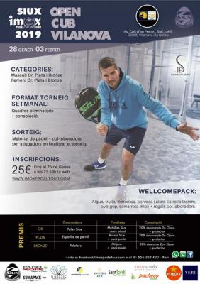 poster del torneo SIUX IMOXPADELTOUR 2019