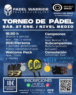 poster del torneo PADEL BOADILLA