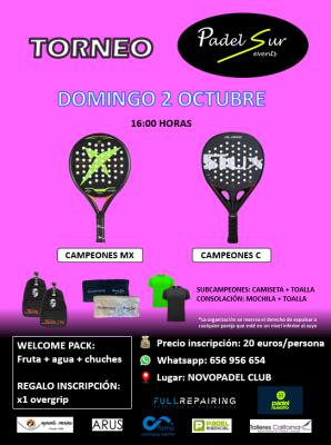 poster del torneo TORNEO PADELSUREVENTS