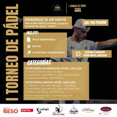 poster del torneo I TORNEO DE PÁDEL