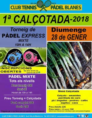 poster del torneo 1a CALÇOTADA + TORNEIG EXPRESS MIXTE