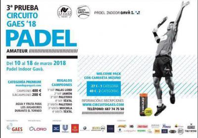 poster del torneo 3ª PRUEBA CIRCUITO GAES '18