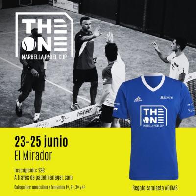 poster del torneo THE ONE ( MARBELLA PÁDEL CUP)