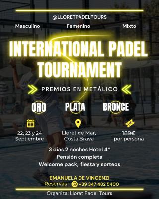 poster torneo TORNEO INTERNACIONAL DE PADEL