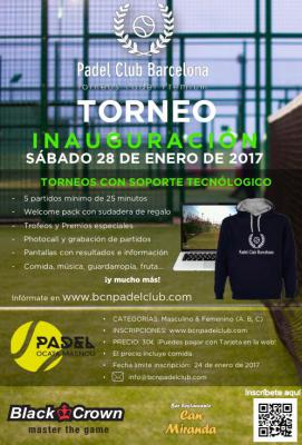 poster del torneo TORNEO BARCELONA PADEL CLUB