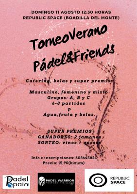 poster torneo TORNEO PADEL&FRIENDS VERANO