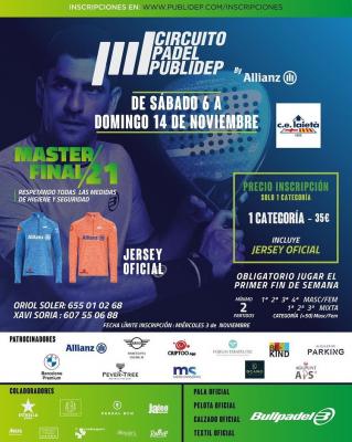 poster del torneo MASTER FINAL DEL CIRCUITO PADEL PUBLIDEP BY ALLIANZ