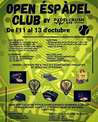 poster del torneo OPEN ESPADEL CLUB