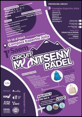 poster del torneo 3a PROVA CIRCUIT MONTSENY PADEL