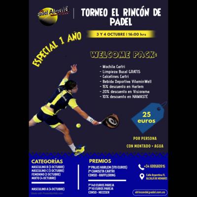 poster del torneo TORNEO EL RINCÓN DEL PADEL