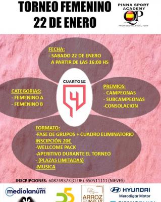 poster del torneo TORNEO FEMENINO