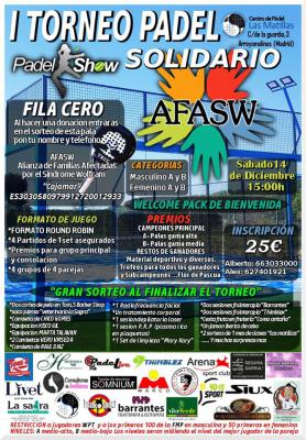 poster del torneo I TORNEO DE PADEL SOLIDARIO AFASW