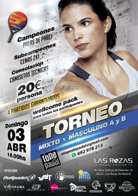 poster del torneo TORNEO MIXTO & MASCULINO A TOPE DE PADEL