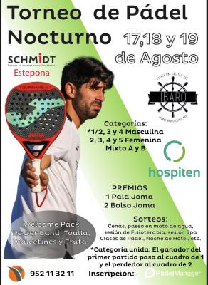 poster del torneo TORNEO DE PADEL NOCTURNO