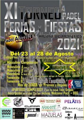 poster del torneo XI TORNEO DE PADEL FERIAS Y FIESTAS 2021