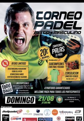 poster del torneo TORNEO DE PADEL MIXTO - MASCULINO