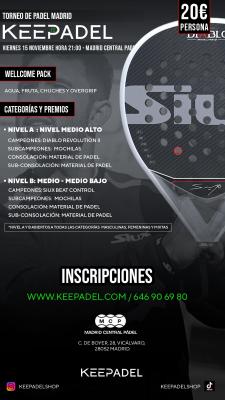 poster torneo TORNEO KEEPADEL & MADRID CENTRAL PADEL