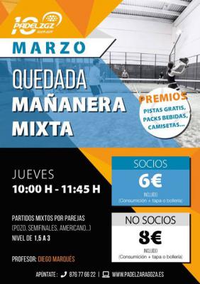 poster del torneo QUEDADA MAÑANERA MIXTA