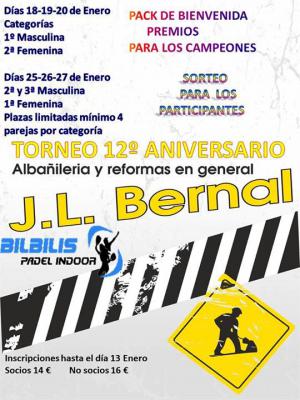 poster torneo TORNEO 12 ANIVERSARIO J.L BERNAL