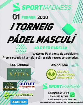 poster torneo I TORNEIG PADEL MASCULÍ