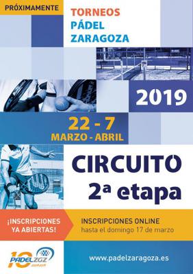 poster del torneo 2ª ETAPA CIRCUITO PÁDEL ZARAGOZA