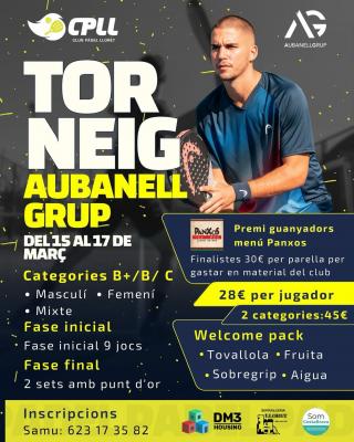 poster torneo TORNEIG AUBANELL GRUP