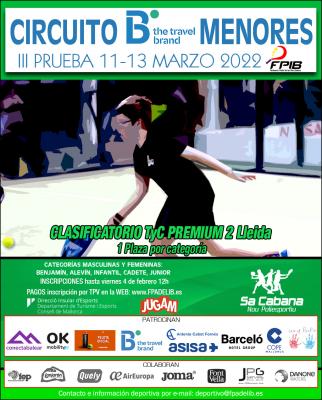 poster del torneo III PRUEBA CIRCUITO - BTHETRAVELBRAND DE MENORES - CLASIFICATORIO TYC