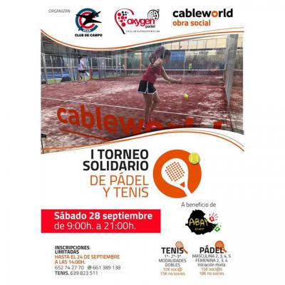 poster del torneo I TORNEO BENÉFICO OBRA SOCIAL CABLEWORLD A BENEFICIO DE ABAY