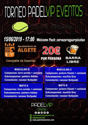 poster del torneo TORNEO PADELVIP EVENTOS