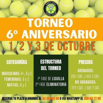 poster del torneo TORNEO 6º ANIVERSARIO