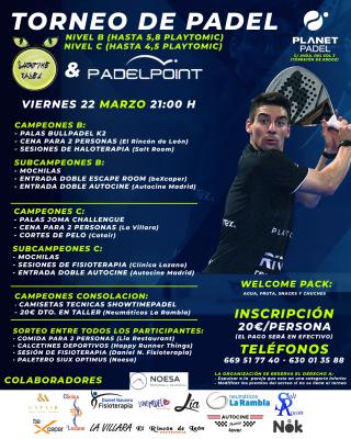 poster del torneo SHOWTIMEPADEL