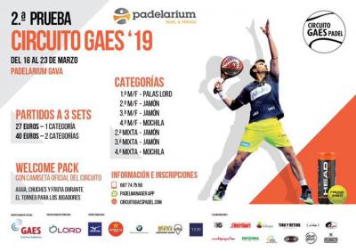 poster del torneo 2ª PRUEBA CIRCUITO GAES 2019