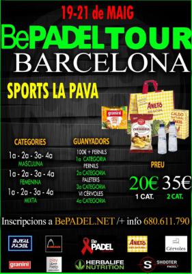 poster del torneo 4a PROVA BePADEL TOUR BARCELONA