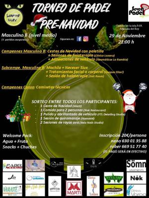 poster del torneo TORNEO DE PADEL PRE-NAVIDAD