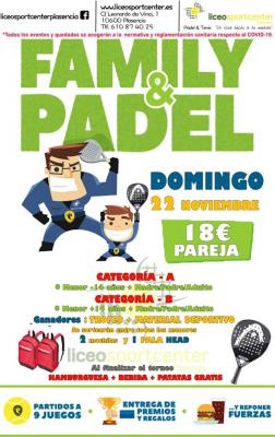 poster del torneo FAMILY & PADEL 