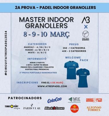 poster del torneo MASTER INDOOR GRANOLLERS - CIRCUIT ATRES PADEL