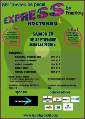 poster del torneo 26º TORNEO EXPRESS NOCTURNO