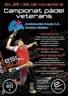 poster torneo IV EDICIÓ CAMPIONAT PÀDEL VETERANS