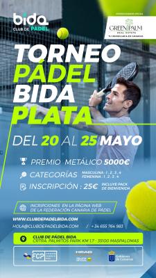 poster torneo OPEN PADEL BIDA (CAT.  PLATA)