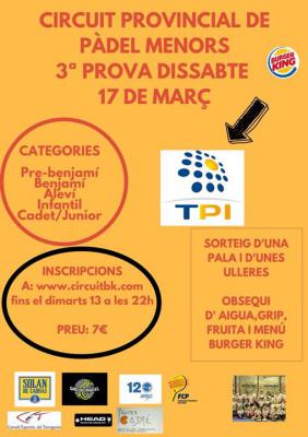 poster del torneo CIRCUIT PROVINCIAL MENORS BURGER KING