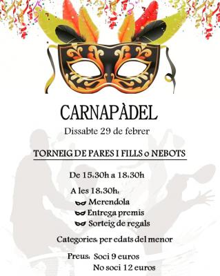 poster torneo TORNEIG PARES I FILLS CARNAPADEL