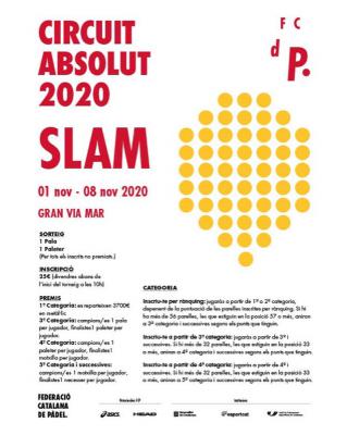 poster del torneo CIRCUIT ABSOLUT DE PADEL 2020 - SLAM