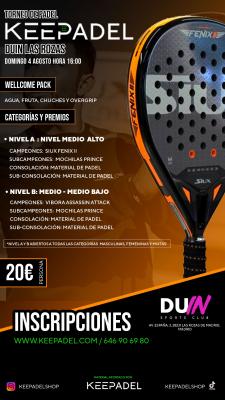 poster del torneo TORNEO KEEPADEL & DUIN LAS ROZAS