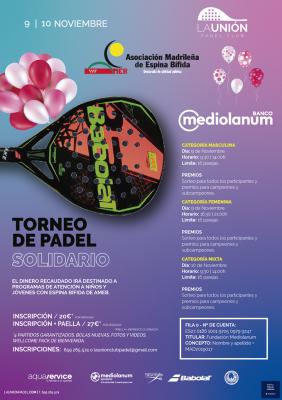 poster del torneo TORNEO DE PADEL SOLIDARIO 