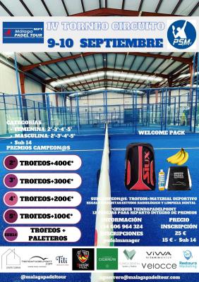 poster del torneo PSM FANTASY CIRCUITO MÁLAGA PADEL TOUR