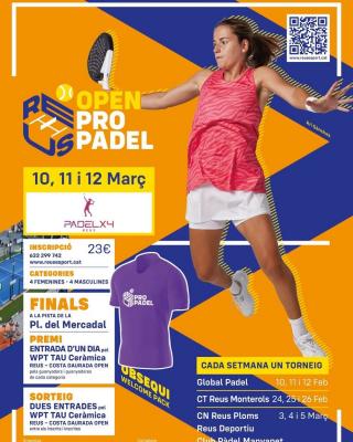 poster del torneo REUS OPEN PRO PÀDEL